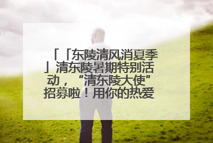 「东陵清风消夏季」清东陵暑期特别活动，“清东陵大使”招募啦！用你的热爱守护世界遗产！