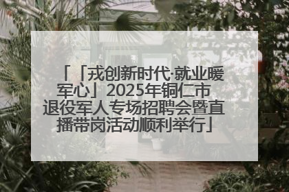 「戎创新时代·就业暖军心」2025年铜仁市退役军人专场招聘会暨直播带岗活动顺利举行