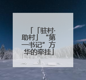 「驻村·助村」“第一书记”方华的牵挂