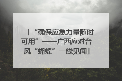 “确保应急力量随时可用”——广西应对台风“蝴蝶”一线见闻