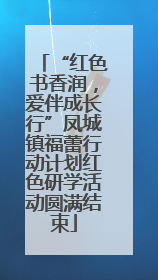 “红色书香润，爱伴成长行”凤城镇福蕾行动计划红色研学活动圆满结束