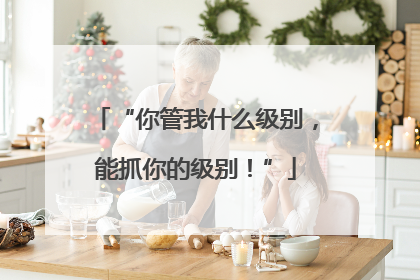 “你管我什么级别，能抓你的级别！”