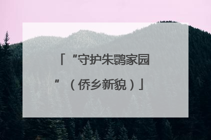 “守护朱鹮家园”（侨乡新貌）
