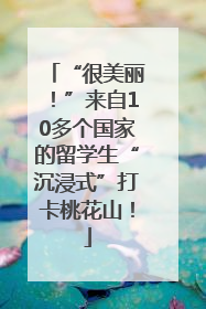 “很美丽！”来自10多个国家的留学生“沉浸式”打卡桃花山！