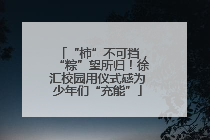 “柿”不可挡，“粽”望所归！徐汇校园用仪式感为少年们“充能”