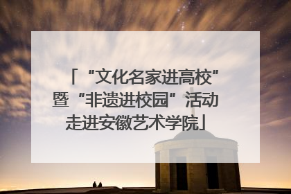 “文化名家进高校”暨“非遗进校园”活动走进安徽艺术学院