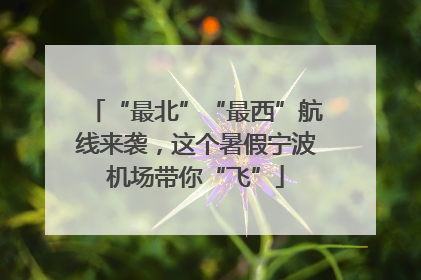 “最北”“最西”航线来袭，这个暑假宁波机场带你“飞”