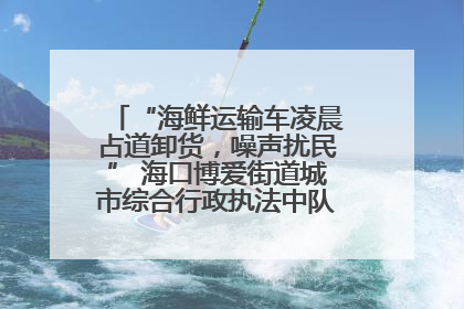 “海鲜运输车凌晨占道卸货，噪声扰民” 海口博爱街道城市综合行政执法中队：将联合交警加强长堤路一带巡逻