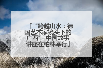 “跨越山水：德国艺术家镜头下的广西” 中国故事讲座在柏林举行