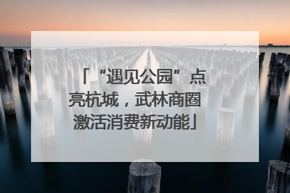 “遇见公园”点亮杭城，武林商圈激活消费新动能