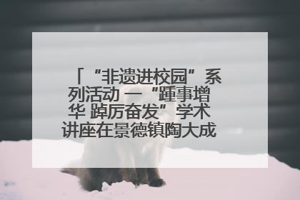 “非遗进校园”系列活动 一“踵事增华 踔厉奋发”学术讲座在景德镇陶大成功举办（图）