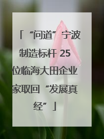 “问道”宁波制造标杆 25位临海大田企业家取回“发展真经”