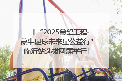 “2025希望工程·蒙牛足球未来星公益行”临沂站选拔圆满举行