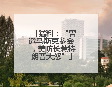 猛料：“曾邀马斯克参会，美防长惹特朗普大怒”