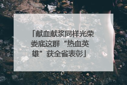 献血献浆同样光荣 娄底这群“热血英雄”获全省表彰