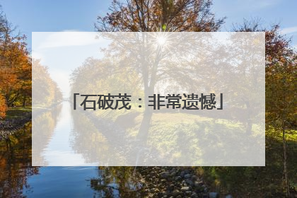 石破茂：非常遗憾