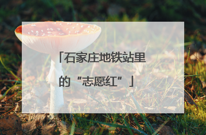 石家庄地铁站里的“志愿红”