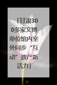 甘肃300多家文博单位馆内室外同步“互动”遗产新活力
