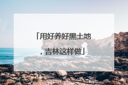 用好养好黑土地，吉林这样做