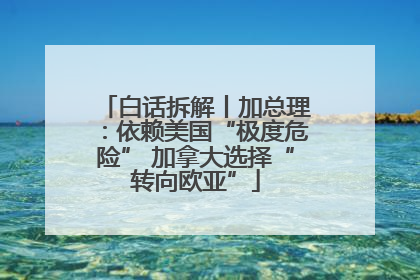 白话拆解丨加总理：依赖美国“极度危险” 加拿大选择“转向欧亚”