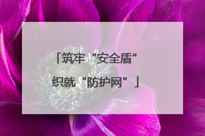 筑牢“安全盾” 织就“防护网”