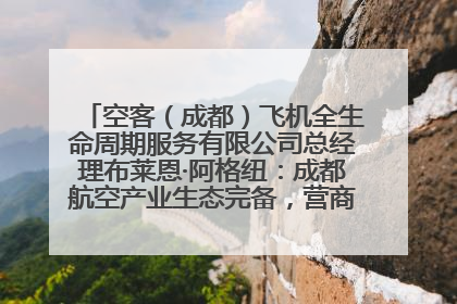 空客（成都）飞机全生命周期服务有限公司总经理布莱恩·阿格纽：成都航空产业生态完备，营商环境优势显著