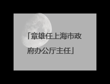 章雄任上海市政府办公厅主任