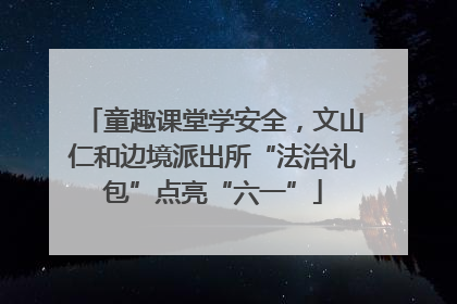 童趣课堂学安全，文山仁和边境派出所“法治礼包”点亮“六一”