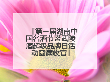 第三届湖南中国名酒节暨武陵酒超级品牌日活动圆满收官