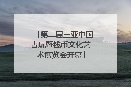 第二届三亚中国古玩暨钱币文化艺术博览会开幕