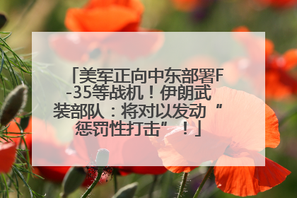 美军正向中东部署F-35等战机！伊朗武装部队：将对以发动“惩罚性打击”！