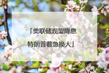 美联储观望降息 特朗普着急换人
