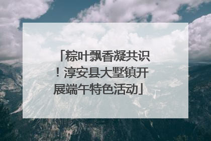 粽叶飘香凝共识！淳安县大墅镇开展端午特色活动