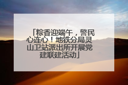 粽香迎端午，警民心连心！地铁分局灵山卫站派出所开展党建联建活动