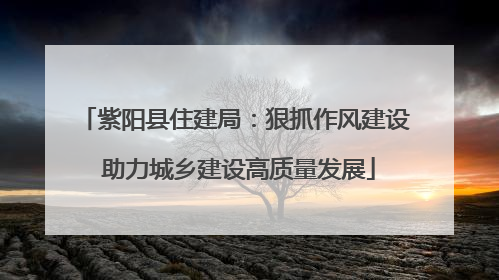 紫阳县住建局：狠抓作风建设 助力城乡建设高质量发展