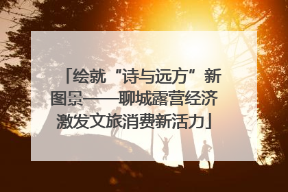 绘就“诗与远方”新图景——聊城露营经济激发文旅消费新活力