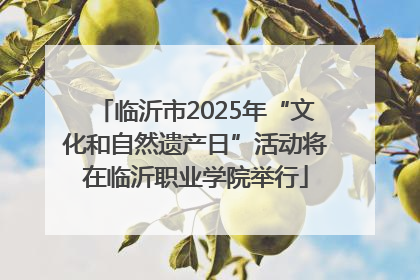 临沂市2025年“文化和自然遗产日”活动将在临沂职业学院举行
