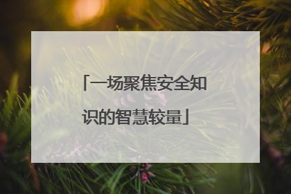 一场聚焦安全知识的智慧较量