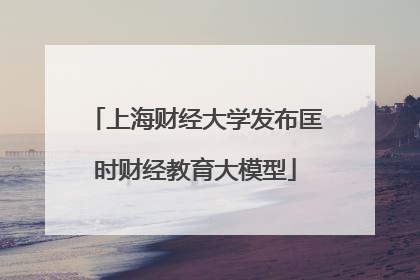 上海财经大学发布匡时财经教育大模型