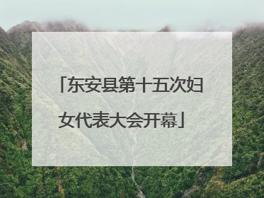 东安县第十五次妇女代表大会开幕