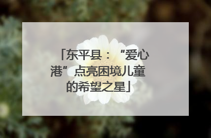 东平县：“爱心港”点亮困境儿童的希望之星