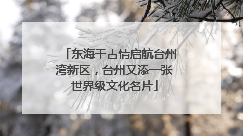 东海千古情启航台州湾新区，台州又添一张世界级文化名片