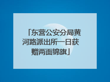东营公安分局黄河路派出所一日获赠两面锦旗