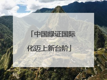 中国绿证国际化迈上新台阶