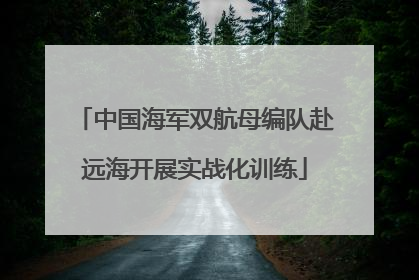 中国海军双航母编队赴远海开展实战化训练