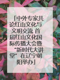 中外专家共论红山文化与文明交流 首届红山文化国际传播大会暨“新时代大讲堂”在辽宁朝阳举办