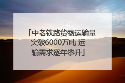 中老铁路货物运输量突破6000万吨 运输需求逐年攀升