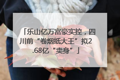 乐山亿万富豪实控，四川前“卷烟纸大王”拟2.68亿“卖身”