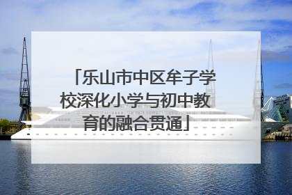 乐山市中区牟子学校深化小学与初中教育的融合贯通