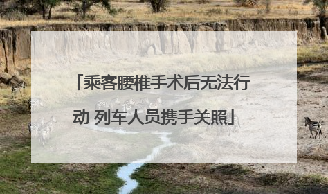 乘客腰椎手术后无法行动 列车人员携手关照